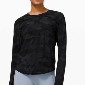 lululemon rise and run long sleeve camo